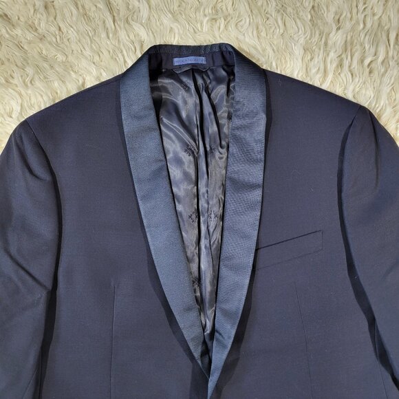 Ryan Seacrest Distinction Mens100% Wool Navy Blazer - Size 46R - Picture 2 of 14